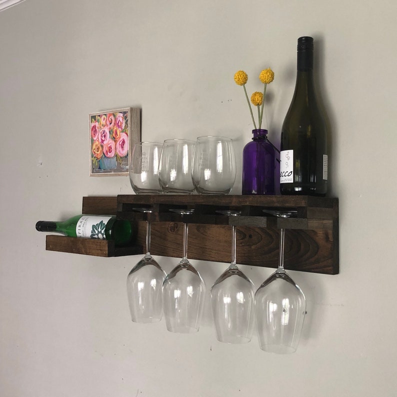 Rustik Ahşap Şaraplık/Raf