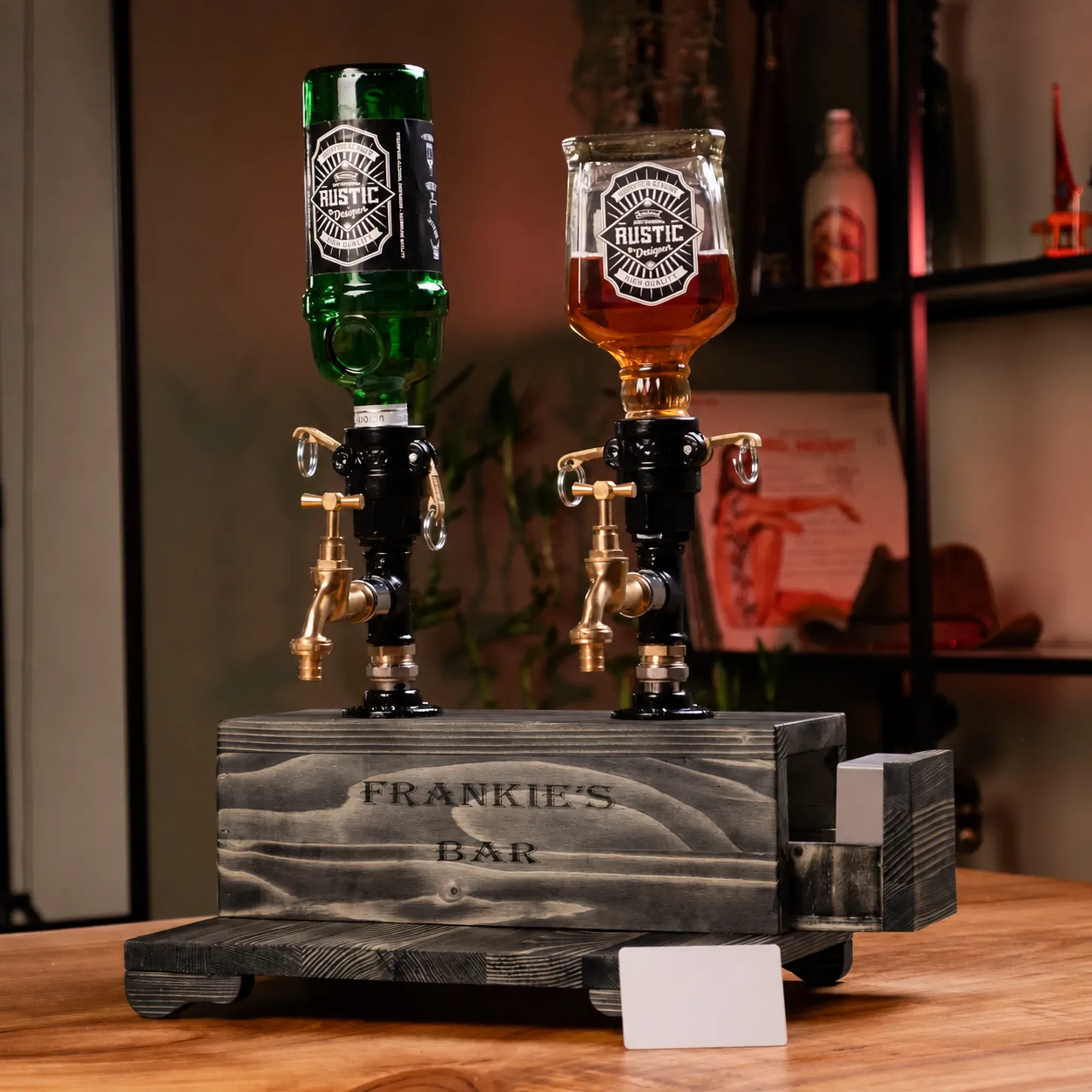Zula | Hidden Locked Drawer Drink Dispenser (Card Lock) Ebony product photo