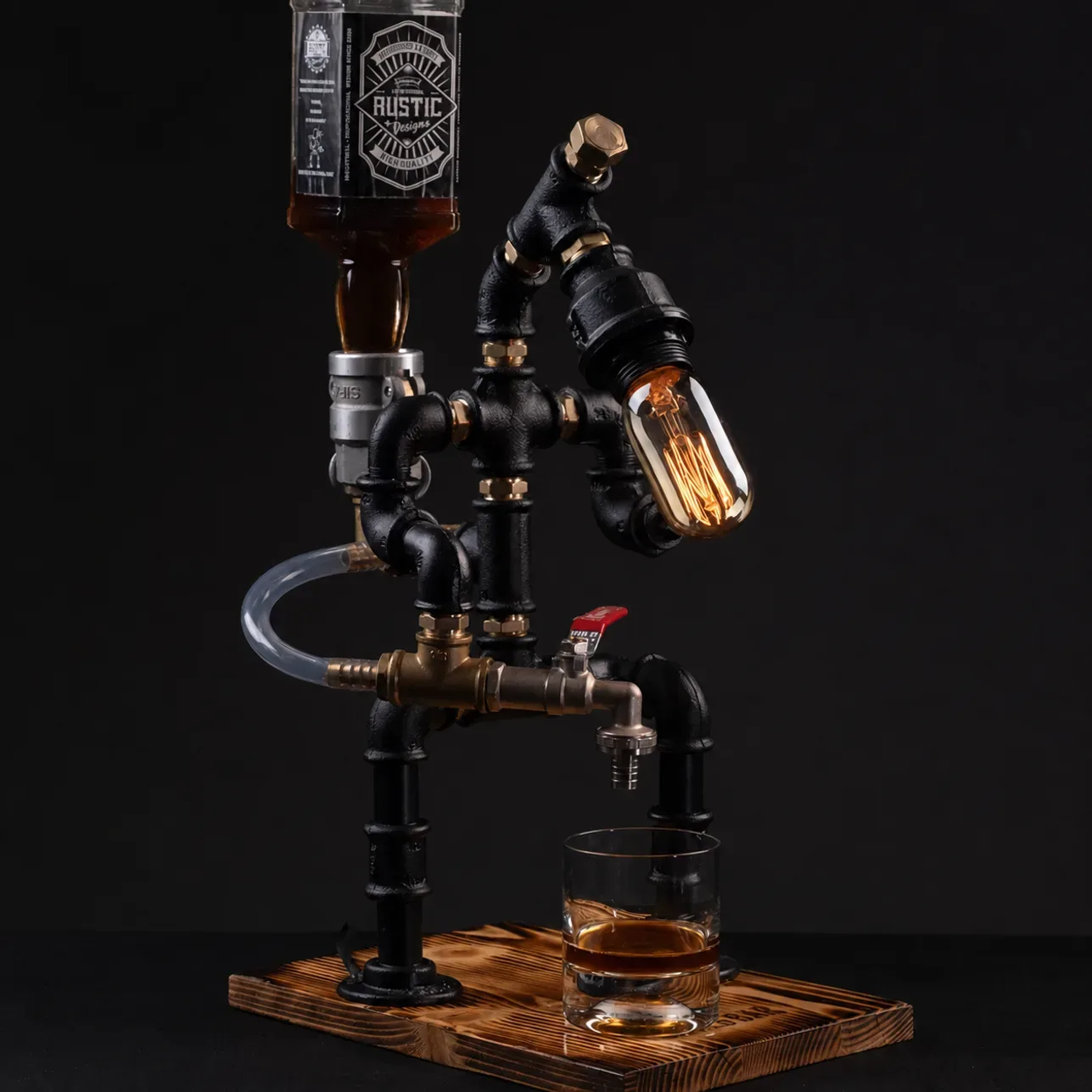 Madenci | Personalized Figurine Liquor Dispenser Shou Sugi Ban product photo