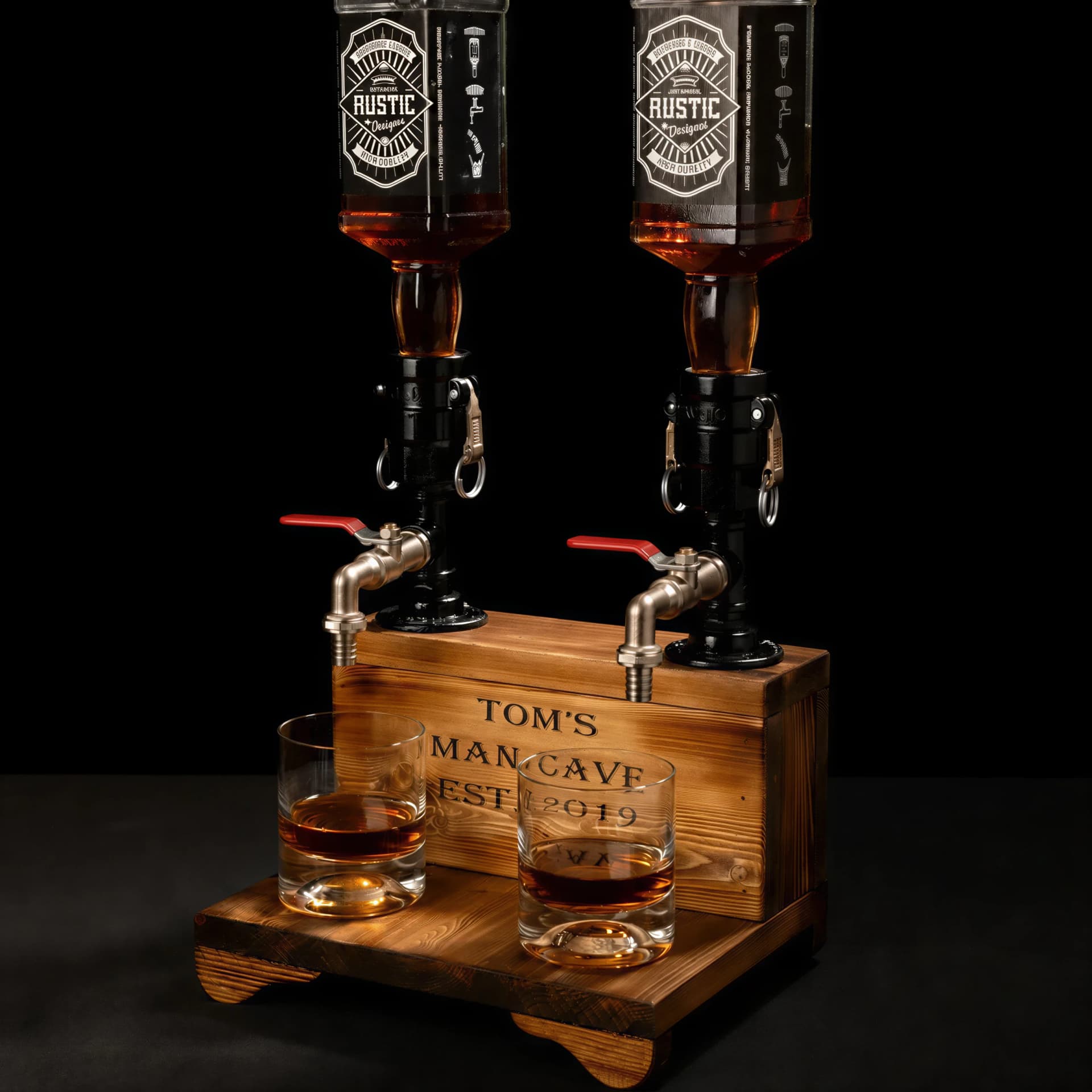 Turba | Personalized Wooden Drink Dispenser DARK WALNUT product photo
