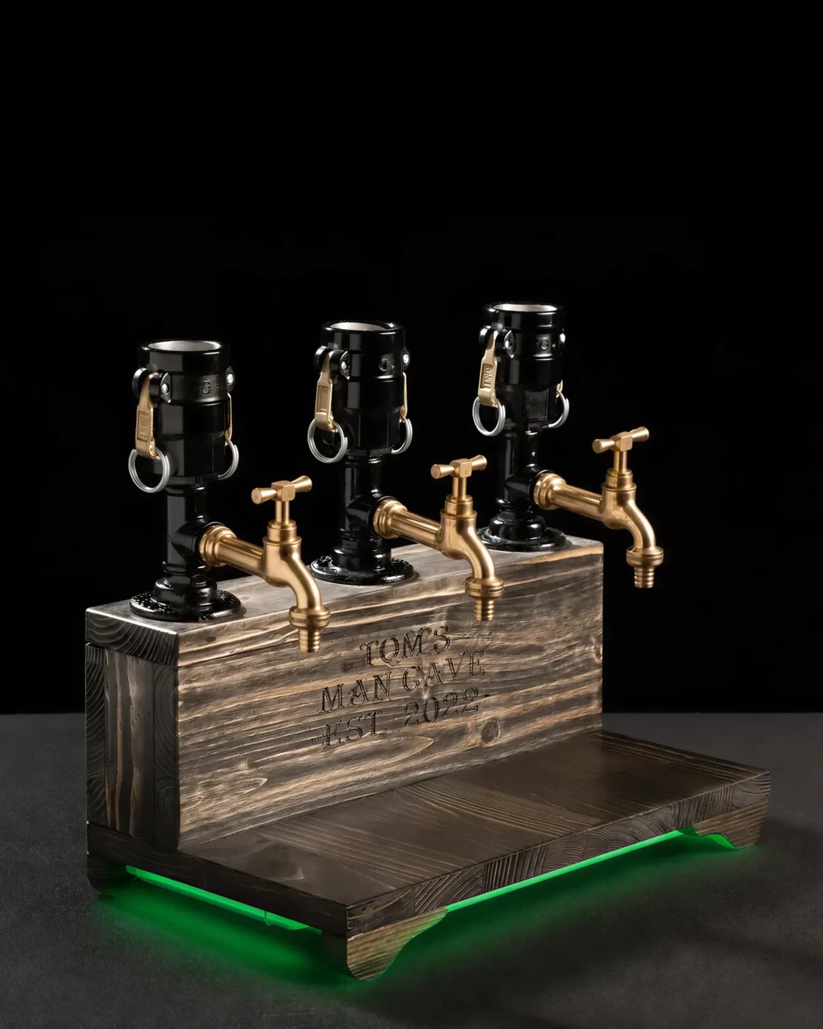 Güz | Personalized Wooden Drink Dispenser Ebony product photo
