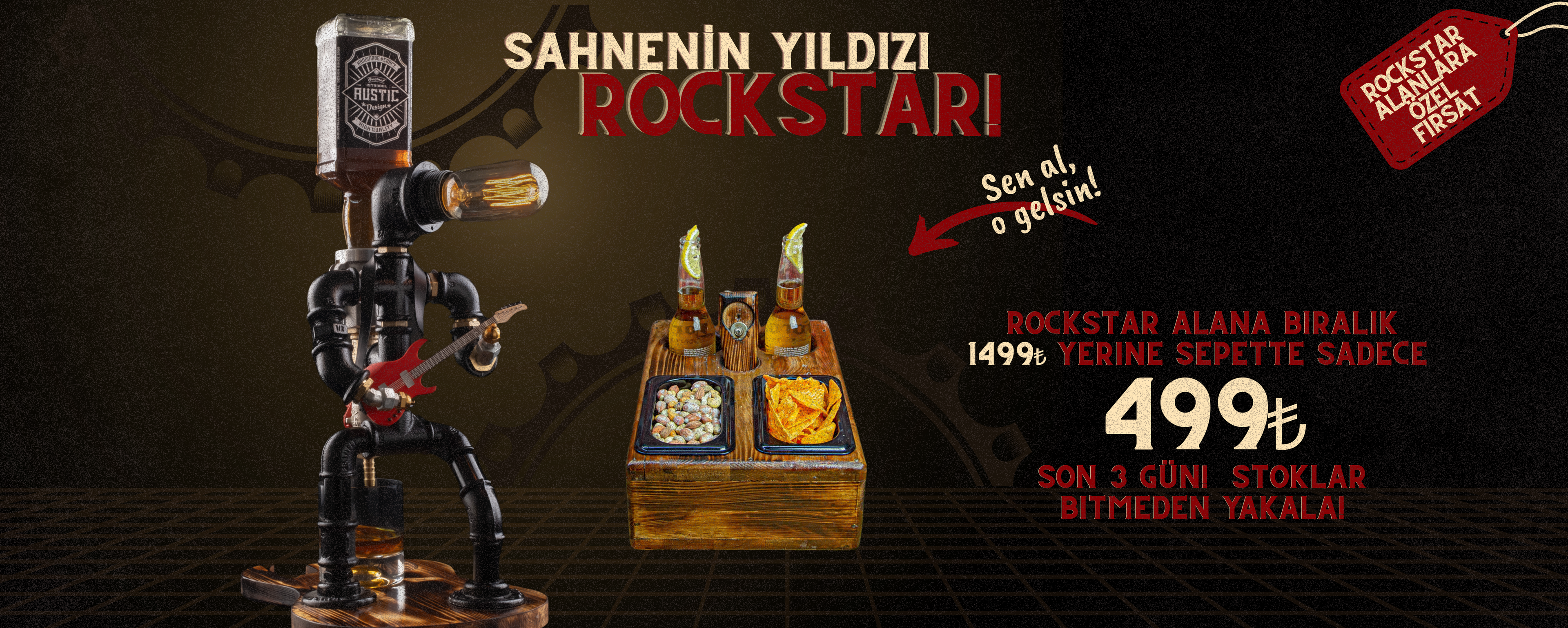 Sahnenin yıldızı Rockstar!!! İndirim özel banner.